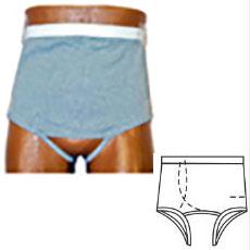 Options Men's' Brief With Built-in Barrier/support,gray, Right-side Stoma, Medium Hips 36" - 38"