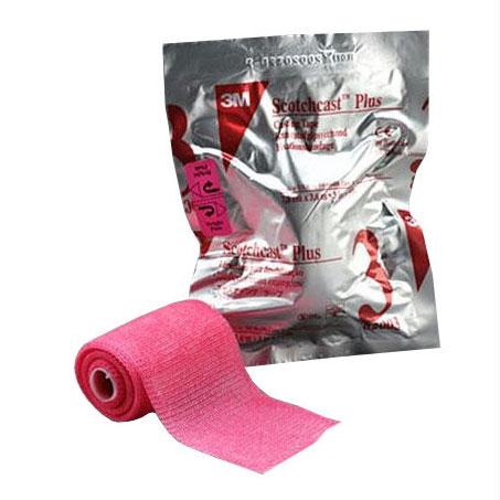 Scotchcast Plus Casting Tape 4" X 4 Yds., Bright Pink