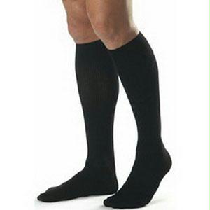 232c Essential Cotton Calf, 20-30mmhg, Men's, Medium, Long, Black