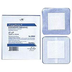 Composite wound dressing pads in sterile packaging for medical use