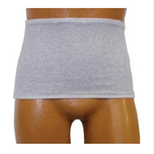 Men's Wrap/brief With Open Crotch And Built-in Ostomy Barrier/support Gray Large 40"-42" Hips, Dual