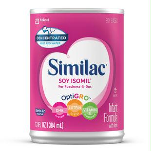 Similac Soy Isomil W/optigro, 13 Oz. Can