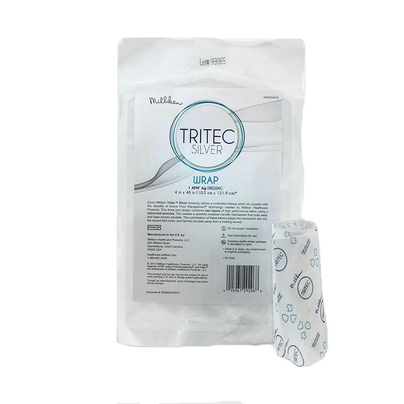 Tritec Silver Antimicrobial Wound Dressing 4" X 48" Extremity Wrap