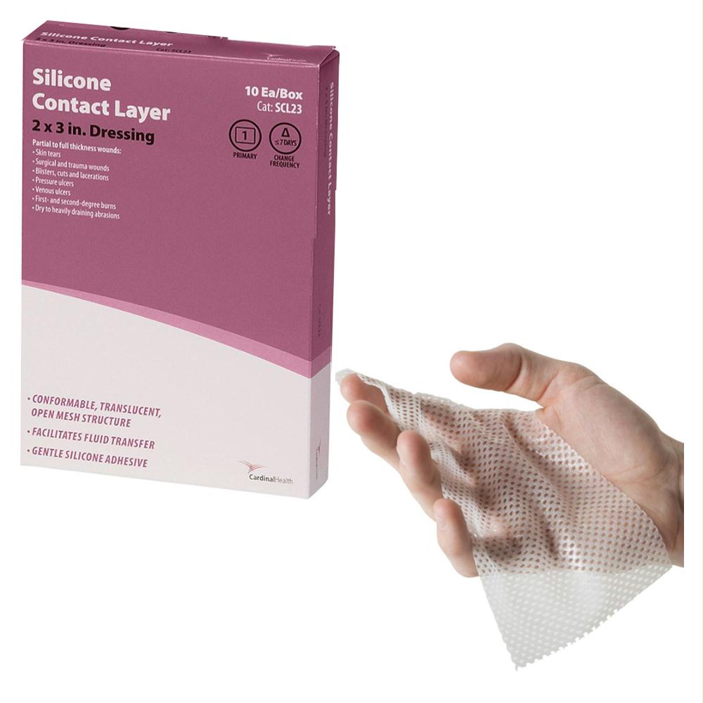 Cardinal Health Silicone Contact Layer 2" X 3", Sterile