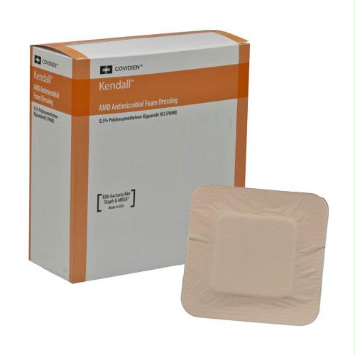 Cardinal Health Kendall Amd Antimicrobial Foam Dressing, 4" X 4"