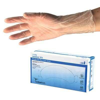 Cardinal Health Clear Vinyl Exam Gloves, Small, Dinp-free