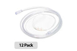 Clear oxygen nasal cannula tubing, 12 pack, for home medical respiratory supplies