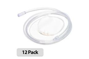 Clear oxygen nasal cannula tubing, 12 pack, for home medical respiratory supplies