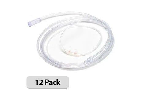 Clear oxygen nasal cannula tubing, 12 pack, for home medical respiratory supplies