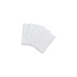 Four sterile white gauze pads for medical wound care on a clean white background
