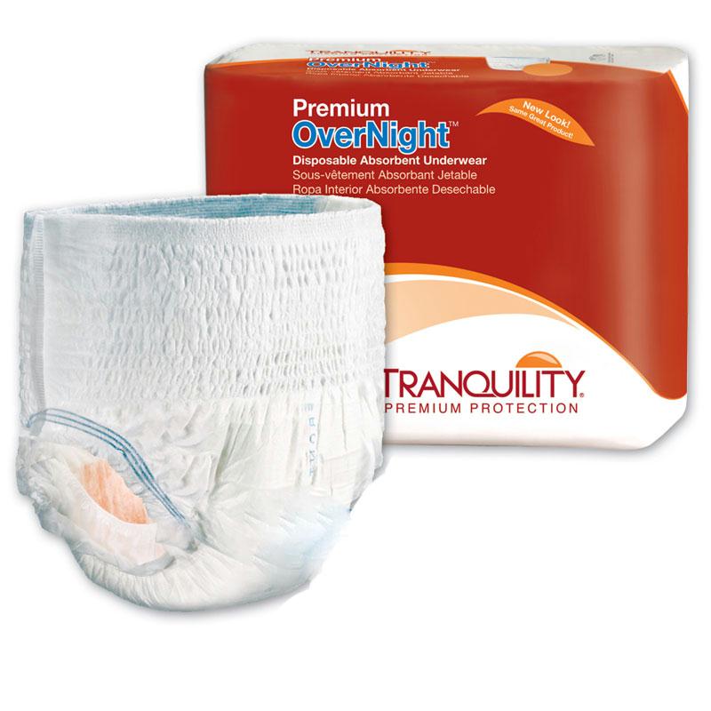 Tranquility Premium Overnight Disposable Absorbent Underwear X-small 17" - 28"