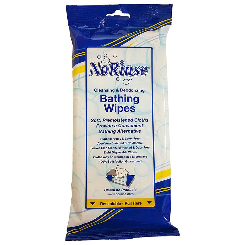 No-rinse Bathing Wipes 8" X 8"