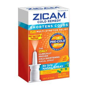 Zicam cold remedy no drip nasal spray box for multi-symptom cold relief, 15mL size