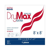 DryMax Extra 8x8 inch sterile super absorbent wound care dressing packaging