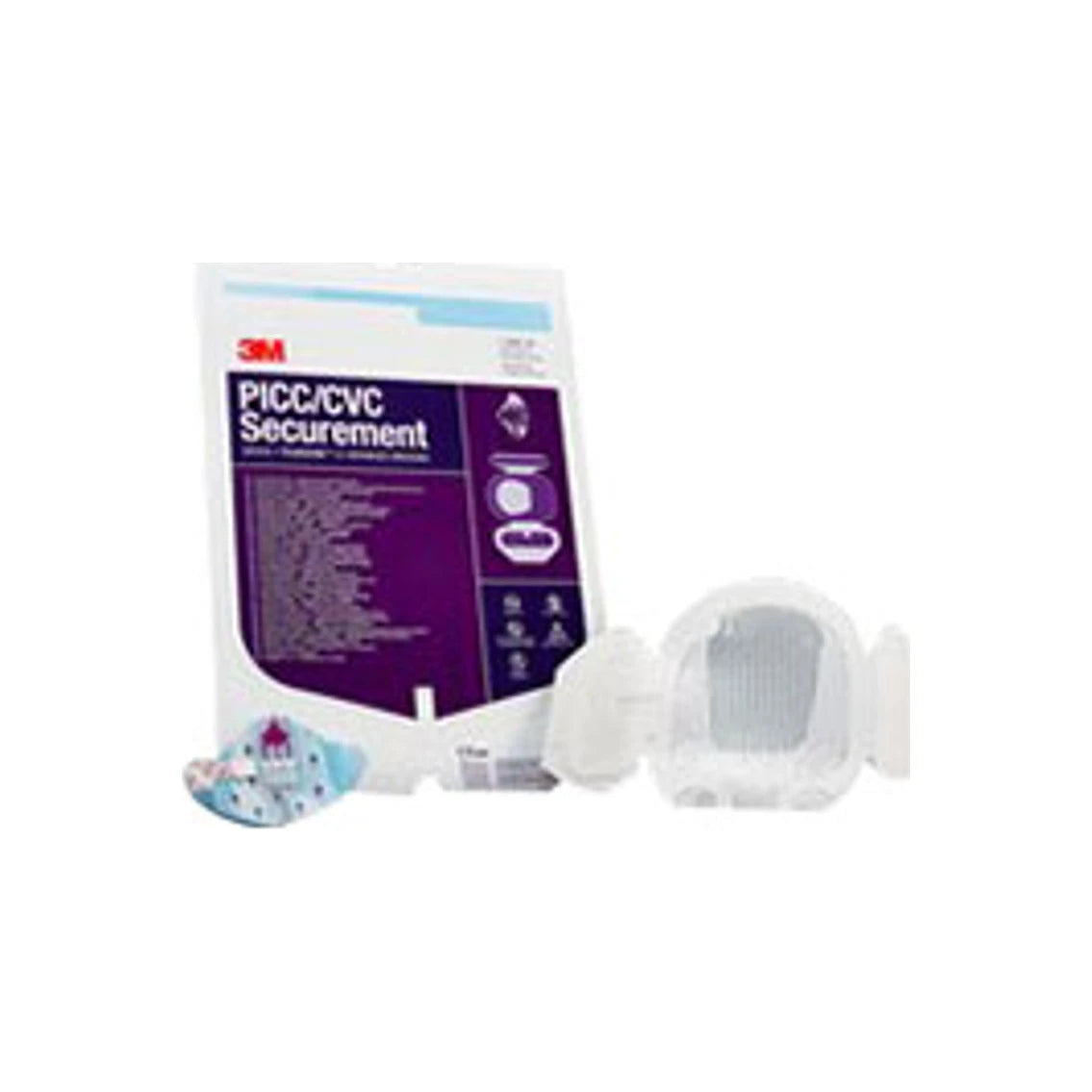 3M PICC/CVC securement device medical dressing kit on white background