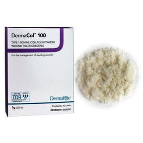 DermaCol 100 wound filler dressing box with loose collagen powder for wound care