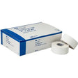 Medical adhesive tape rolls and box, white, for wound care and medical supplies