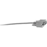 Gray serial connector cable with 15-pin plug on white background