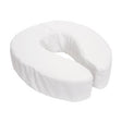 White foam toilet seat cushion for medical or home care use on white background