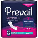 Prevail Incontinence Bladder Control Pads for Women, Light Absorbency, Regular Length