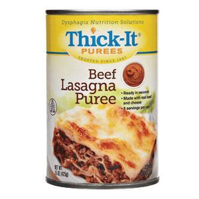 Thick-It Purees canned beef lasagna puree for dysphagia, 15 oz can, product front view