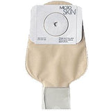 Beige ostomy pouch with adhesive barrier, medical supply for chronic condition care
