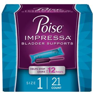 Poise Impressa Bladder Supports, Size 1, 21 Count