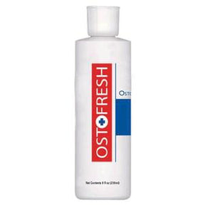 Ostomy deodorant bottle for medical supplies home delivery, white background