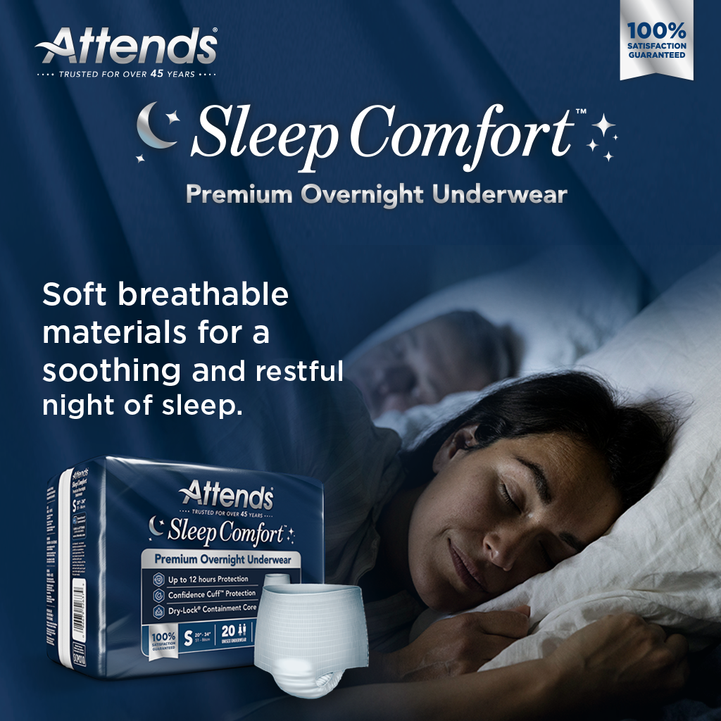 Attends Sleep Comfort™ Premium Overnight Underwear, Small