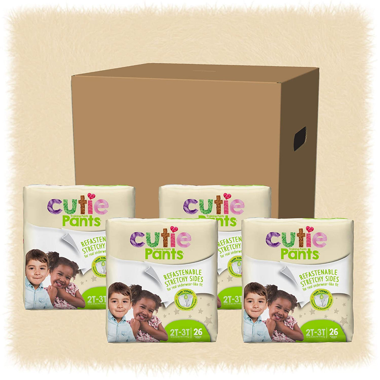 Cutie Pants Refastenable Training Pants for Boys and Girls 2T-3T