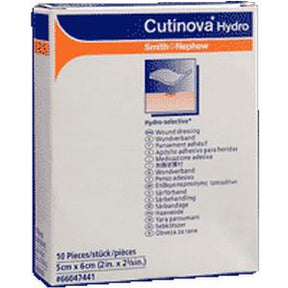Cutinova Hydro wound dressing box, 5cm x 6cm, 50 sterile medical bandages