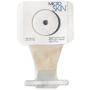 Ostomy pouch with MicroSkin barrier for stoma care, beige medical supply
