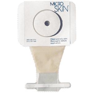 Ostomy pouch with MicroSkin barrier for stoma care, beige medical supply