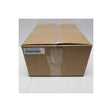 Sealed cardboard shipping box with a barcode label, against a plain white background.