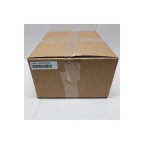 Sealed cardboard shipping box with a barcode label, against a plain white background.