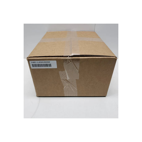 Sealed cardboard shipping box with a barcode label, against a plain white background.