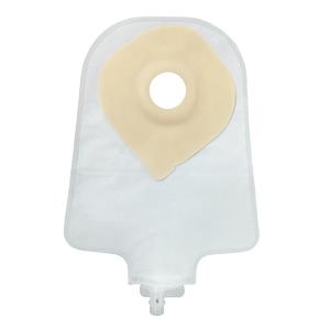 Ostomy bag with adhesive barrier and drainage valve for medical use