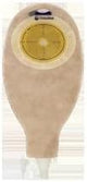 Beige ostomy pouch with circular adhesive, medical supplies for stoma care