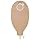 Beige ostomy pouch with filter and secure closure for medical stoma care