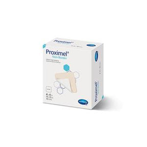 Proximel foam border medical dressing box, sterile wound care supply product
