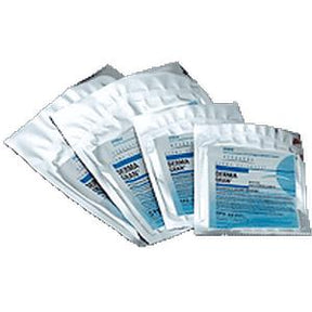 Multiple sterile medical dressing packs in sealed white and blue packaging for wound care