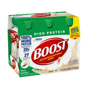 Boost High Protein balanced nutritional drink Very Vanilla 6-pack with 20g protein per bottle