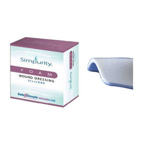 Simpurity foam silicone wound dressing box with curved medical bandage pad