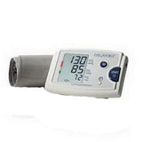 Digital blood pressure monitor with arm cuff and large LCD display