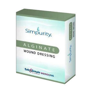 Simpurity Alginate wound dressing product box for medical wound care