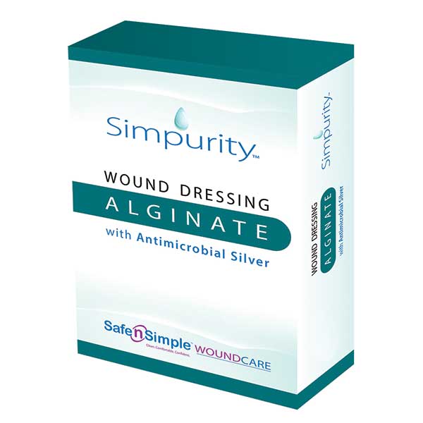 Simpurity Silver Alginate, 8" X 8" Pad