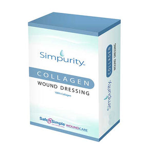 Simpurity collagen wound dressing box, 100% collagen, for medical wound care