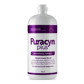 Puracyn Plus wound irrigation solution bottle for chronic and acute wounds, 16oz size