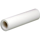 White plastic medical tubing, hollow cylindrical shape, isolated on white background