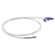 Medical feeding tube with purple connector for home care nutrition and medication delivery